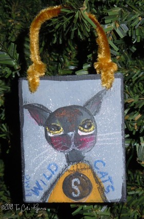 Scottsboro Wildcats Ornament gray & gold